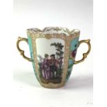 VENETIAN MINIATURE GLASS VASE, ALONG WITH SEVEN EUROPEAN AND BRITISH PORCELAIN CUPS