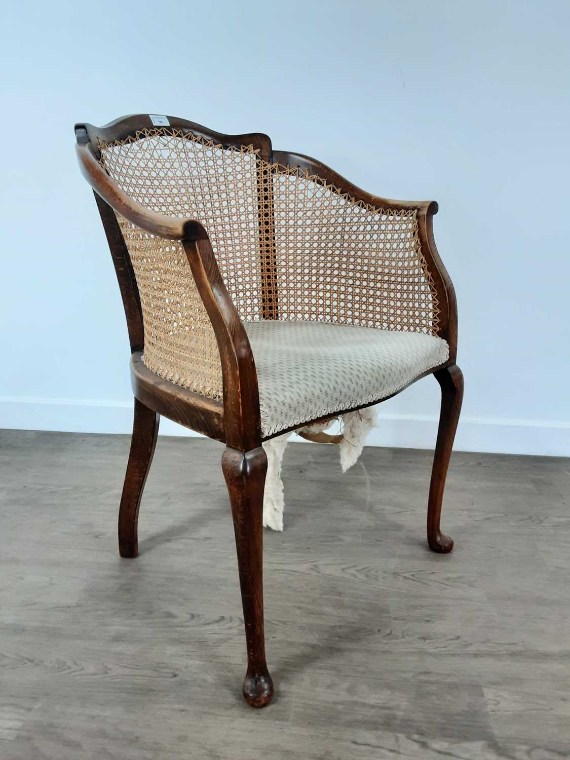 CANE BACK TUB CHAIR,