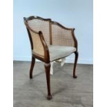 CANE BACK TUB CHAIR,