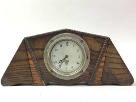 SMITH'S ART DECO STYLE MANTEL CLOCK, AND OTHER ITEMS