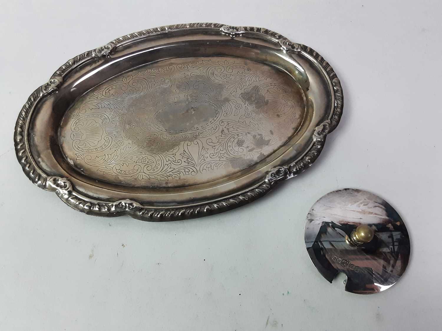 GROUP OF SILVER PLATE, - Image 5 of 7