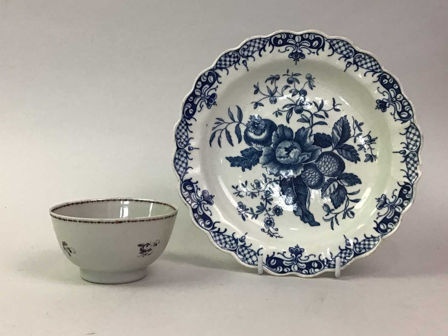 NAUTALIS PORCELAIN CUP, SAUCER, SIDE PLATE AND BISCUIT PLATE, ALONG WITH 18TH CENTURY AND LATER ENGL - Image 6 of 7