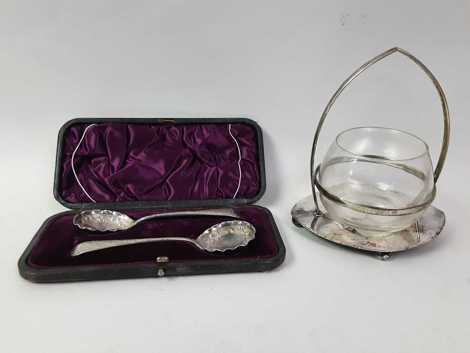GROUP OF SILVER PLATE, - Image 3 of 7