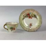 NAUTALIS PORCELAIN CUP, SAUCER, SIDE PLATE AND BISCUIT PLATE, ALONG WITH 18TH CENTURY AND LATER ENGL