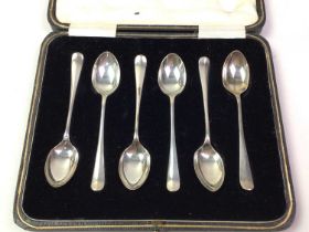 SET OF SIX GEORGE V SILVER TEA SPOONS, COOPER BROTHER & SONS, SHEFFIELD 1922