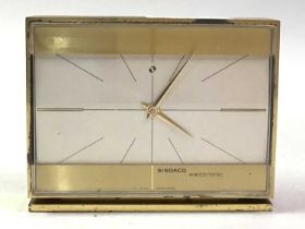 SINDACO ELECTRONIC BRASS CLOCK, ALONG WITH OTHER ITEMS