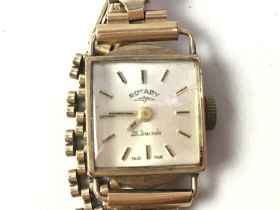 ROTARY NINE CARAT GOLD WRIST WATCH, AND OTHER ITEMS