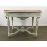FRENCH WHITE PAINTED CENTRE TABLE, 19TH CENTURY