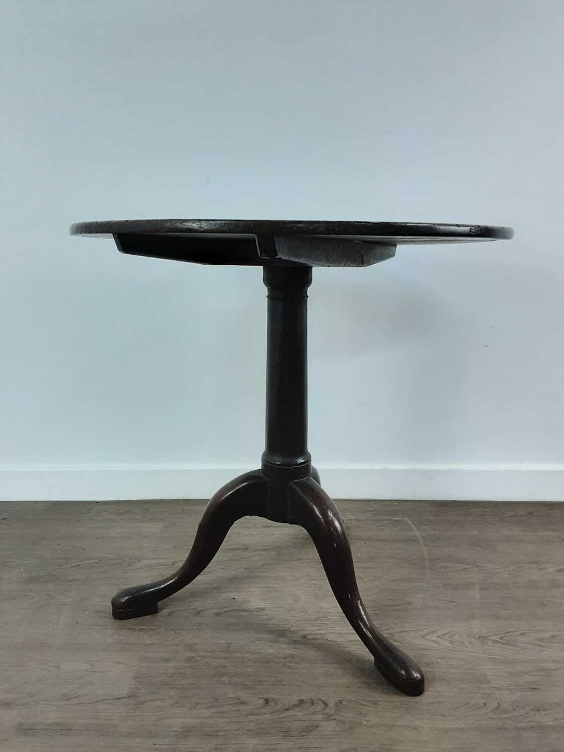 GEORGE III OAK TEA TABLE,