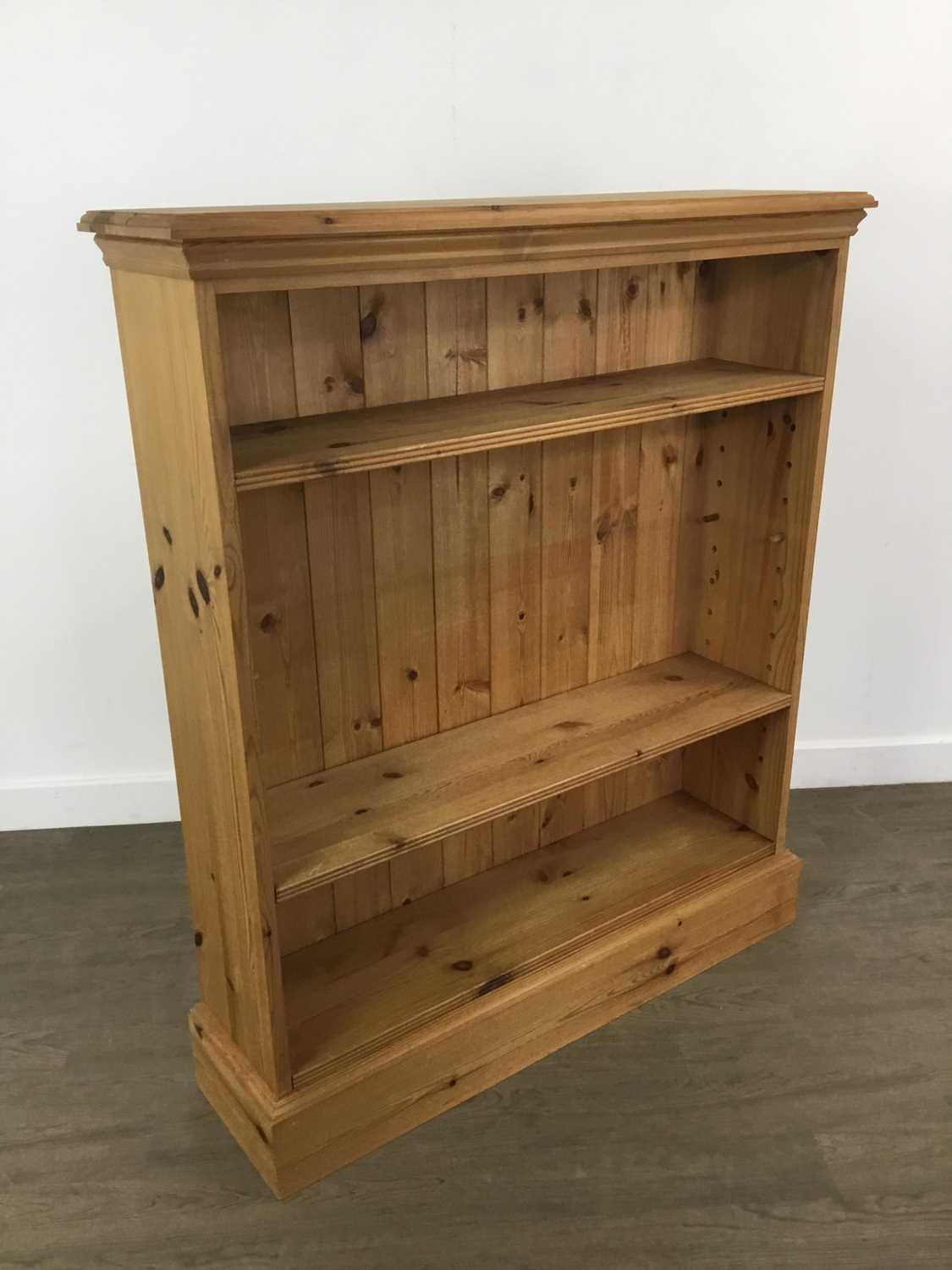 PINE OPEN BOOKCASE,