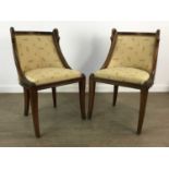 PAIR OF MAHOGANY SINGLE CHAIRS,