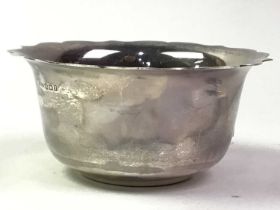 SILVER SUGAR AND CREAM, ALONG WITH WHITE METAL ITEMS