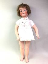 GERMAN BISQUE HEADED DOLL,
