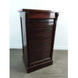 MAHOGANY TAMBOUR FRONTED CABINET,