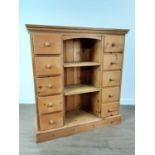 MODERN PINE BOOKCASE,