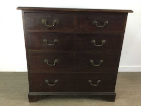 MAHOGANY CHEST OF DRAWERS,