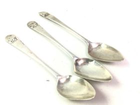 GROUP OF SILVER SPOONS,