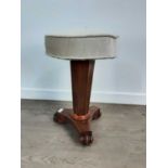 MAHOGANY CIRCULAR PIANO STOOL,