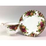 ROYAL ALBERT PART TEA SERVICE, OLD COUNTRY ROSES PATTERN