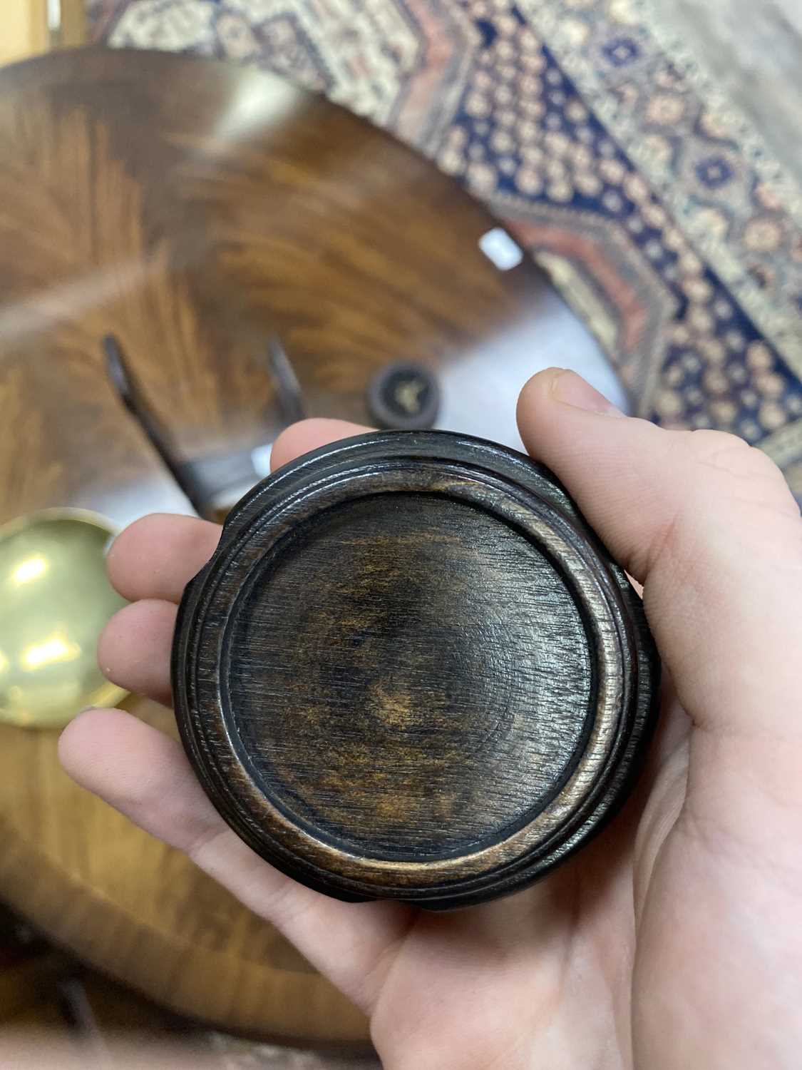 EASTERN BRASS BOWL, ALONG WITH A GROUP OF CHINESE HARDWOOD STANDS - Image 16 of 24