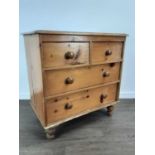 PINE CHEST OF DRAWERS,