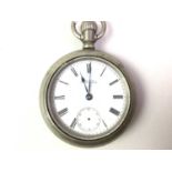 WALTHAM OPEN FACED POCKET WATCH