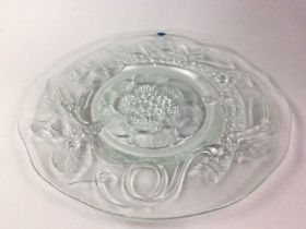 ORREFORS GLASS BOWL, AND OTHER GLASSWARE