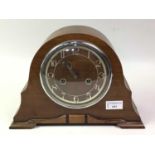 MAHOGANY MANTEL CLOCK, 20TH CENTURY