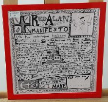 GRAYSON PERRY RA (BRITISH b. 1960), RED ALAN MANIFESTO,