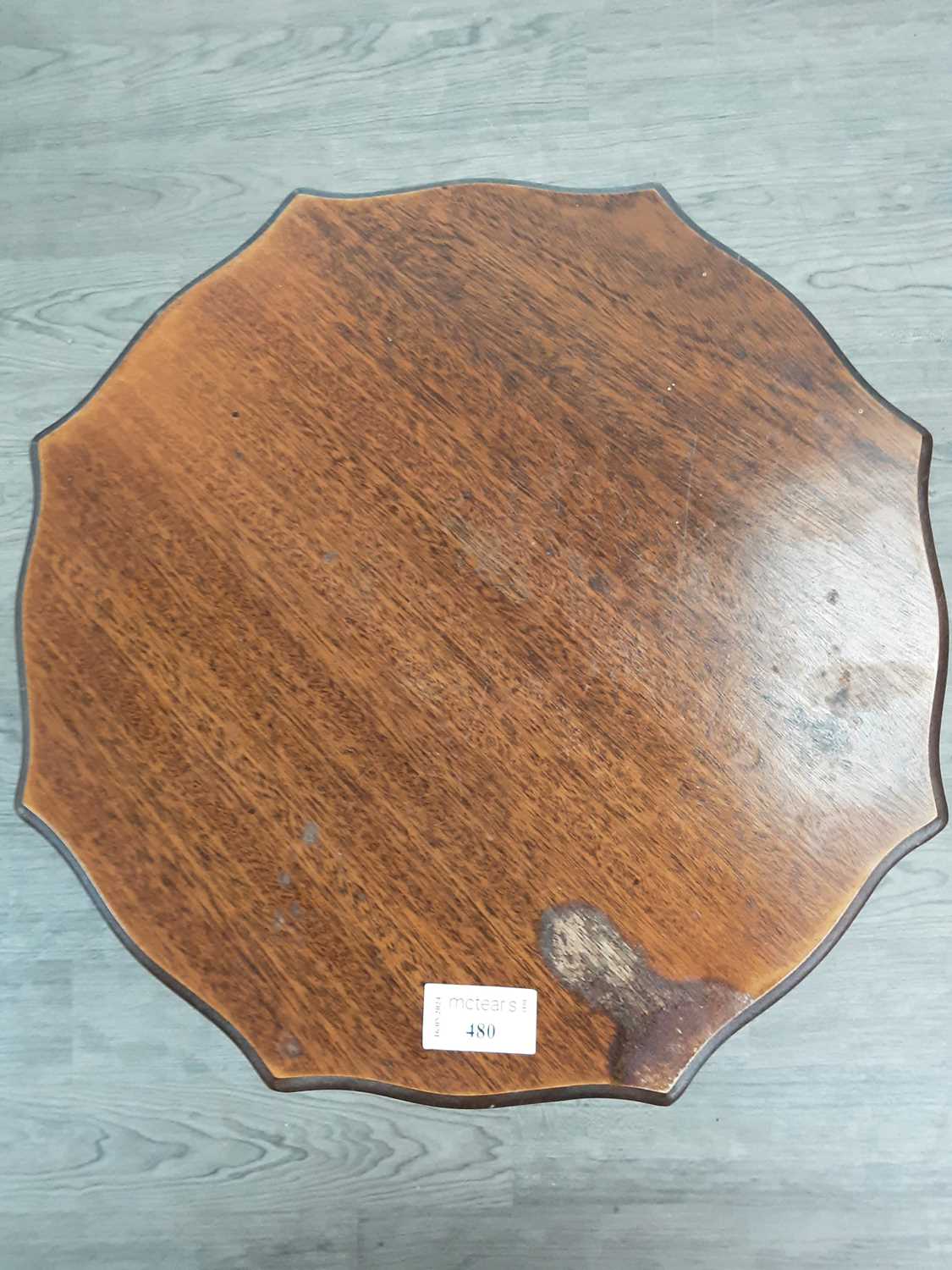 SMALL MAHOGANY WINE TABLE, - Image 2 of 2