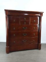 VICTORIAN SCOTTISH MAHOGANY CHEST OF DRAWERS,