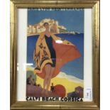 TWO REPRODUCTION TRAVEL POSTERS,