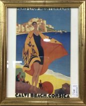 TWO REPRODUCTION TRAVEL POSTERS,