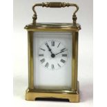 BRASS CARRIAGE CLOCK,