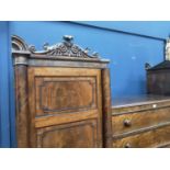 VICTORIAN MAHOGANY COMBINATION WARDROBE,