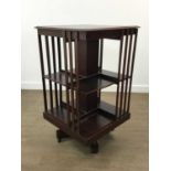 MAHOGANY REVOLVING BOOKCASE, 20TH CENTURY