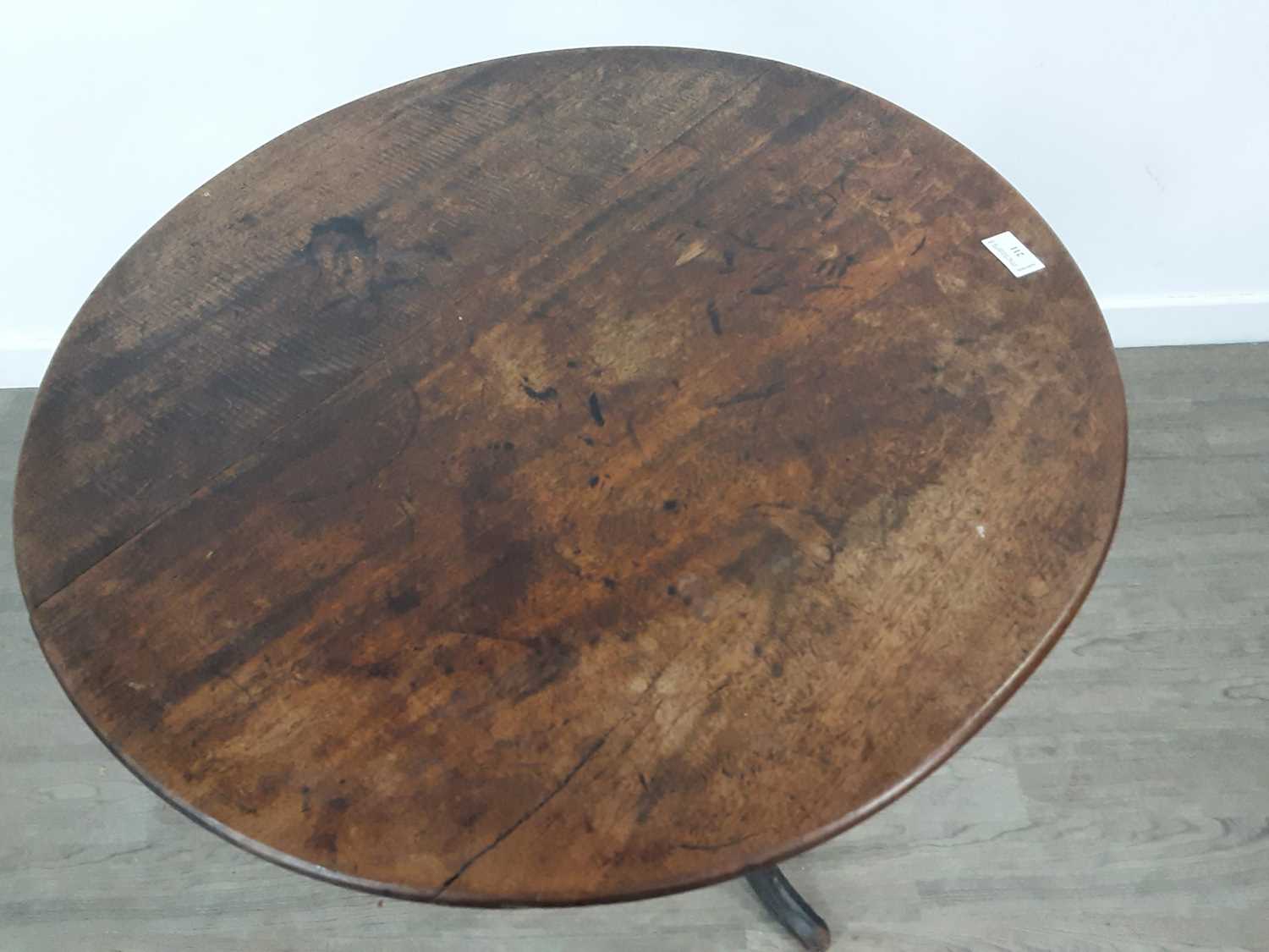 GEORGIAN MAHOGANY CIRCULAR TEA TABLE, - Image 2 of 2