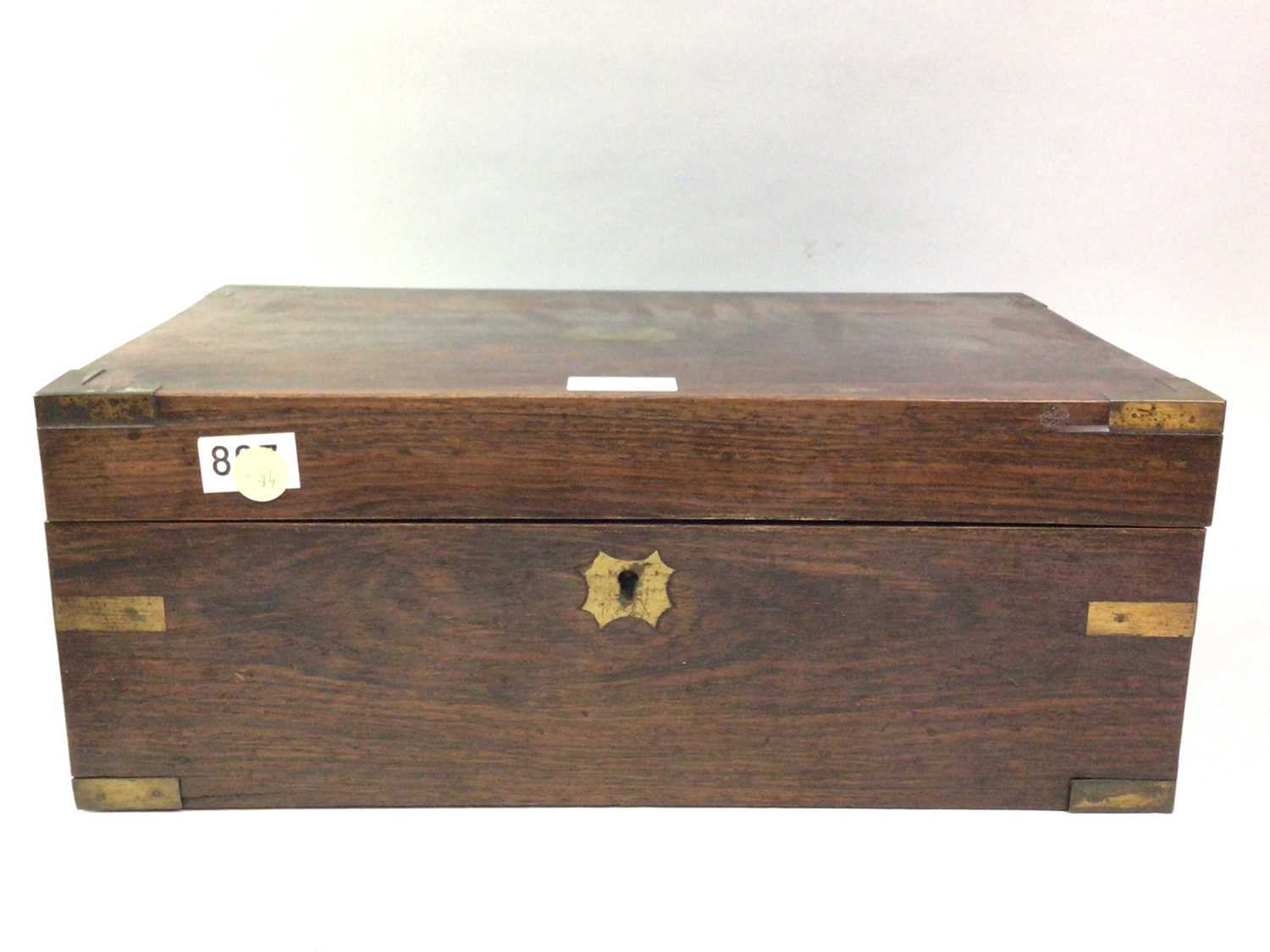 TWO VICTORIAN WOOD BOXES,