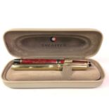 SHEAFFER YELLOW METAL FOUNTAIN PEN, AND ANOTHER BY WATERMAN