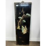 SET OF FOUR CHINESE LACQUERED PANELS, 20TH CENTURY