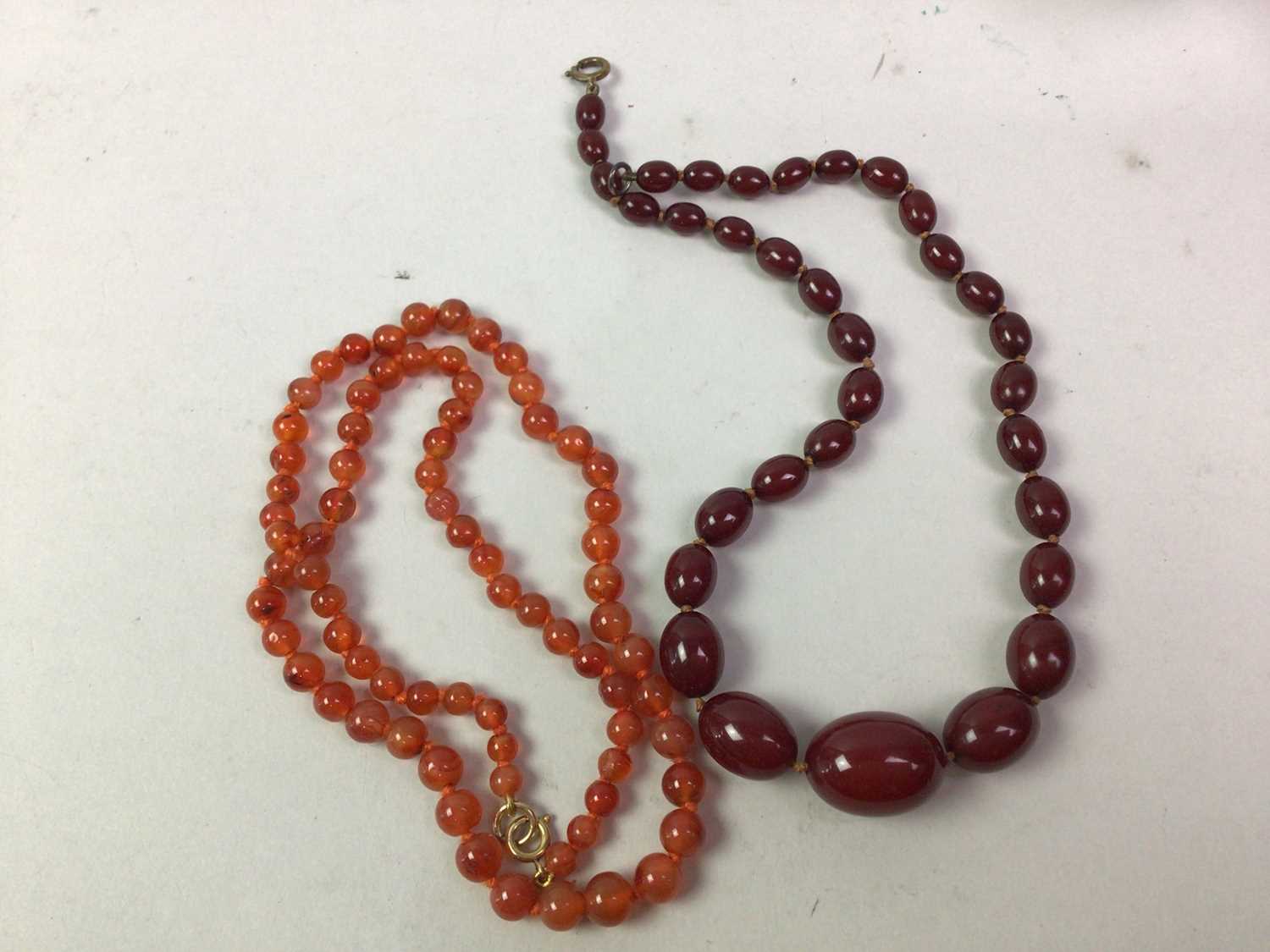 BAKELITE BEAD NECKLACE, AND TWO OTHERS - Image 2 of 2