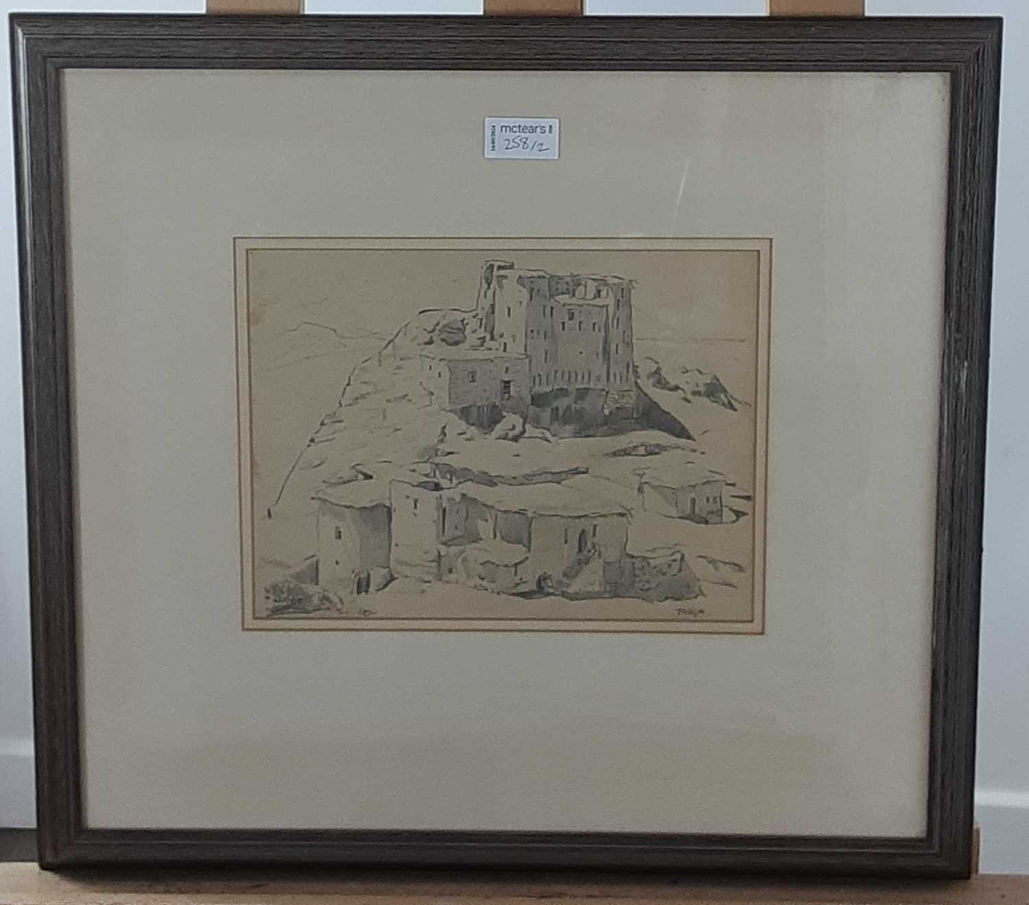 * ALEXANDER GRAHAM MUNRO RSW (SCOTTISH 1903 - 1985), A WATERCOLOUR AND A DRAWING - Image 2 of 2