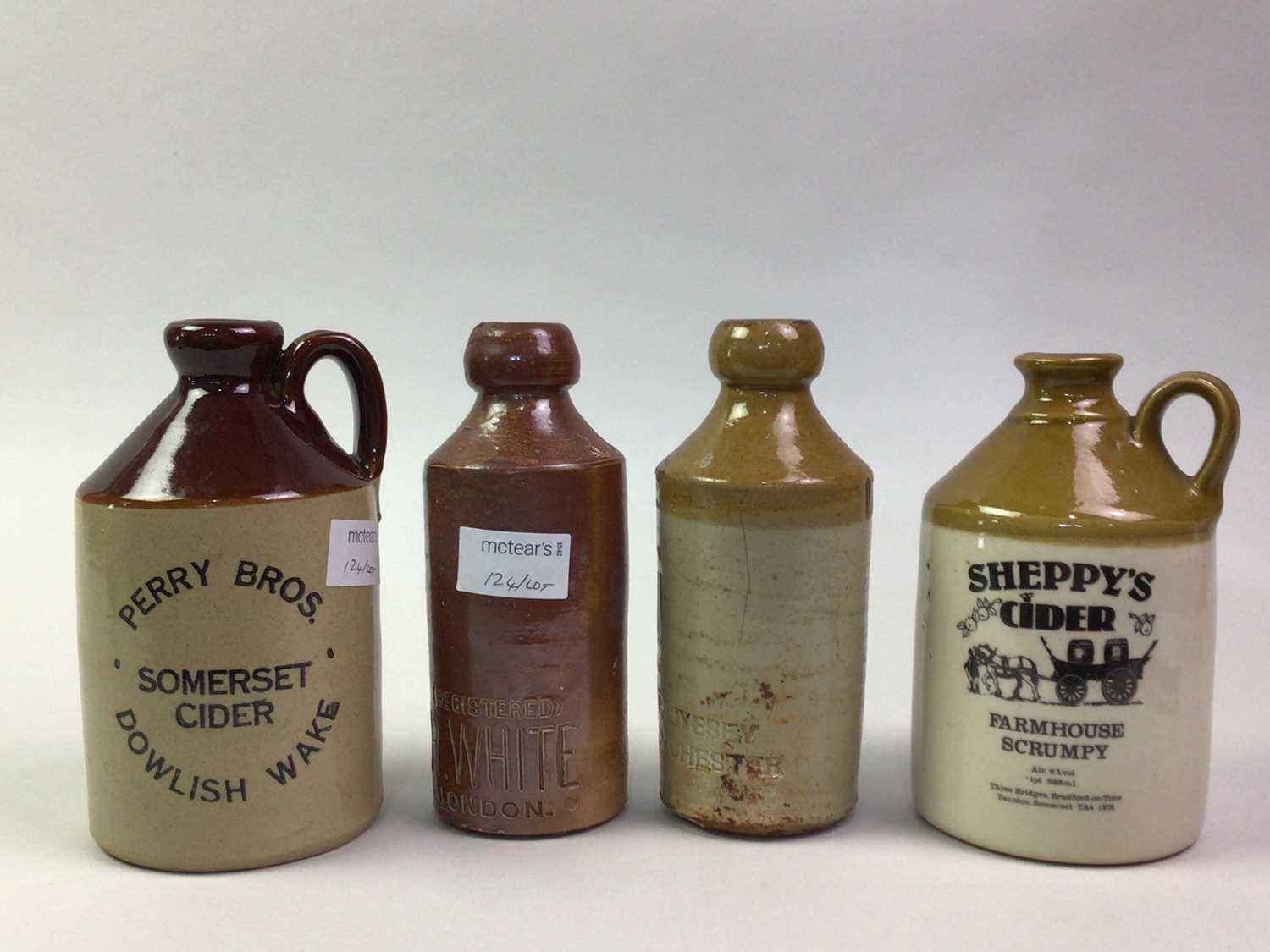 GROUP OF STONEWARE POTTERY FLAGONS AND BOTTLES, THE GOLDEN LION, AND COLEMAN, BICESTER - Image 3 of 6