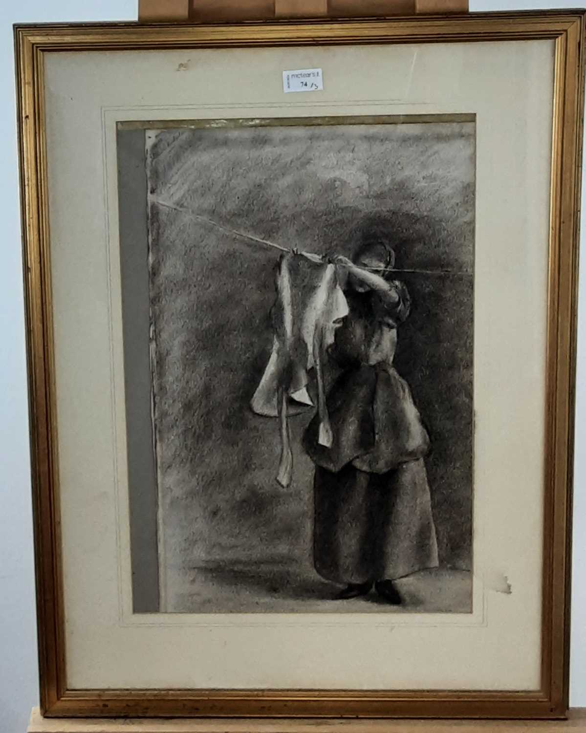 SCOTTISH SCHOOL, THREE CHARCOAL STUDIES - Bild 2 aus 3