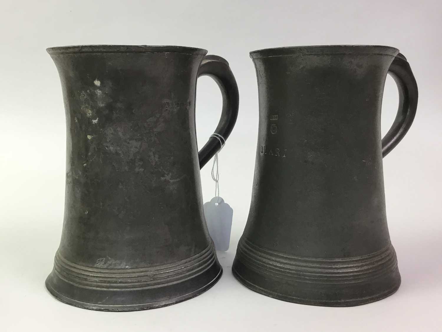 TWO PEWTER TANKARDS, - Image 2 of 2