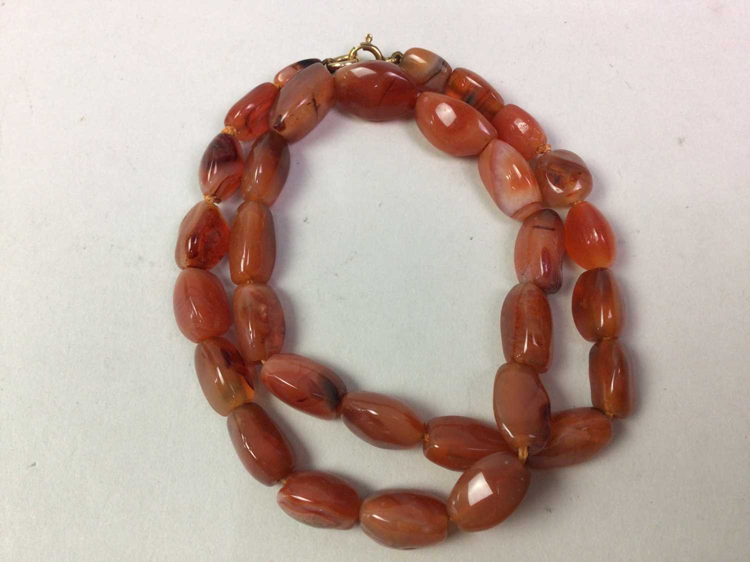 BAKELITE BEAD NECKLACE, AND TWO OTHERS