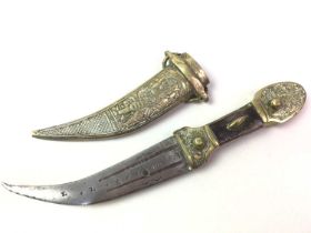 INDO-PERSIAN DAGGER, ALONG WITH OTHER ITEMS