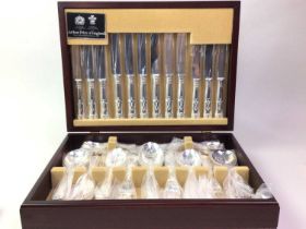 TWO SILVER PLATED SUITES OF CUTLERY,