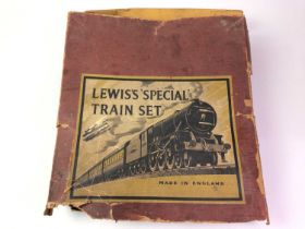 VINTAGE BOXED TINPLATE TRAIN SET, LEWISS SPECIAL