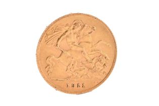 GEORGE V GOLD HALF SOVEREIGN,